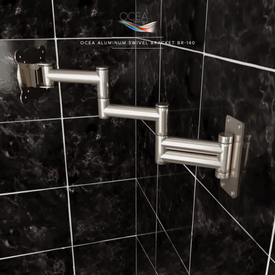 Enhance your Choa Chu Kang Bathroom TV with Ocea Pro Aluminum Swivel Bracket 140 for elegant mounting.