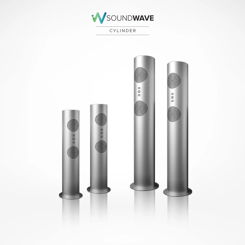 Durable and rust-resistant Cosmos SoundWave Cylinder speakers designed for Outdoor TV use in Jurong West.