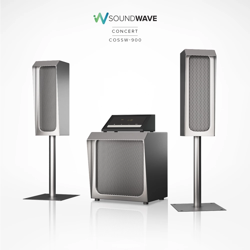 Premium stainless steel Cosmos SoundWave Concert speakers for Outdoor TV displayed in Hougang.