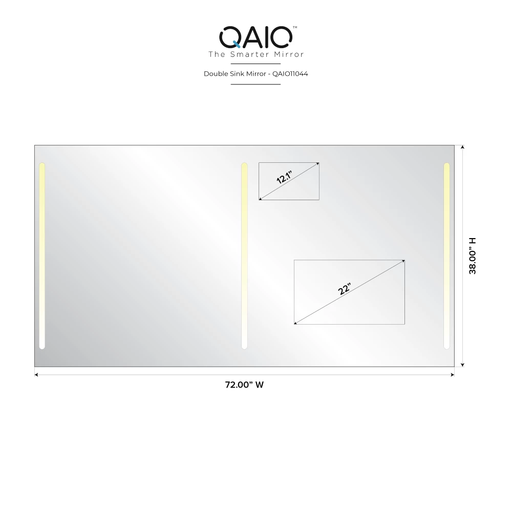 QAIO 72″ width x 38” height, with 22” TV (QAIO11044)