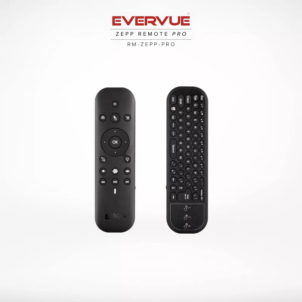 Evervue Zepp remote from Hougang, designed with a holder for organized convenience.