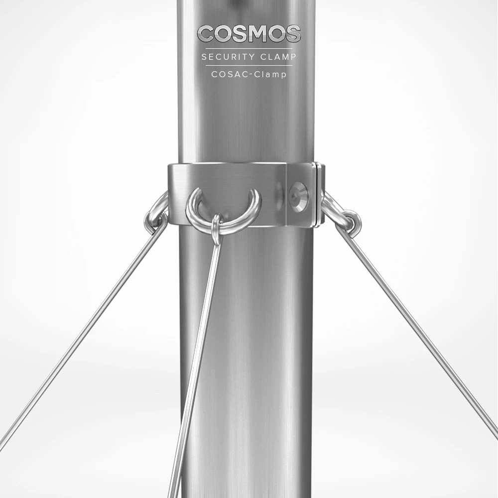 Punggol display featuring premium Cosmos Guy Lines Security Clamp for Outdoor TV.