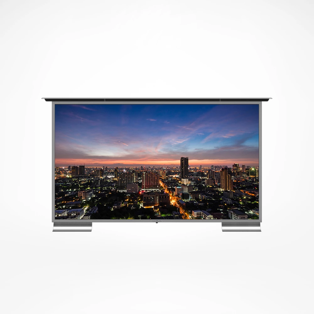 50-inch 4K Ultra HD Cosmos Outdoor TV, front view, displayed on a plain background in Sengkang.