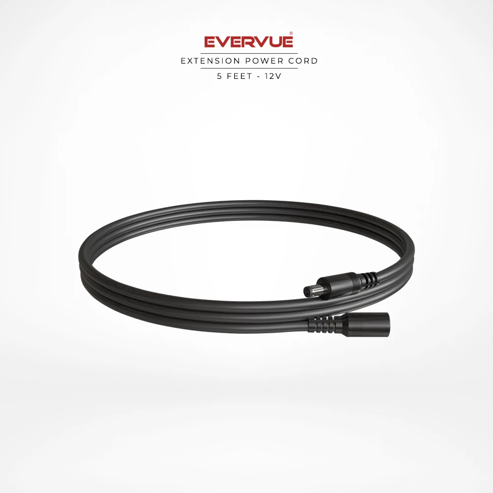 Evervue 5-foot power cord, 12 volts, perfect for reliable use in Tampines.