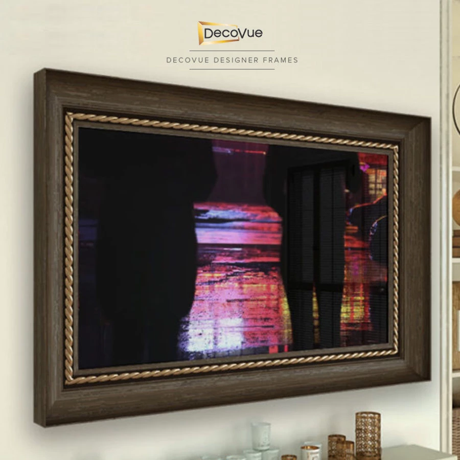Beautifully created framed mirror TV by DecoVue Designer in Ulu Bedok.