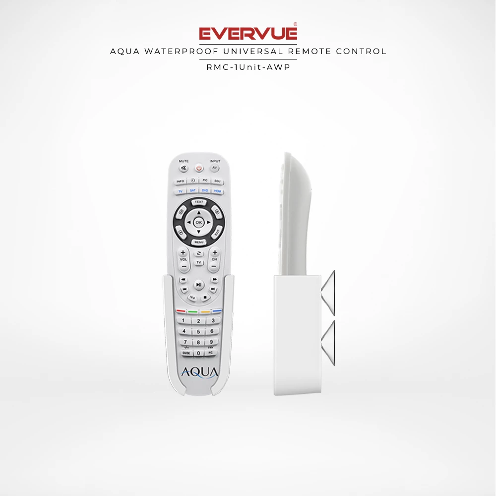 Discover the waterproof universal remote for Evervue products, perfect for Woodlands users.